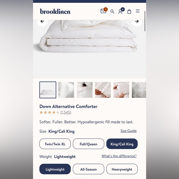 Brooklinen Down Alternative Comforter - Picture 3 of 10